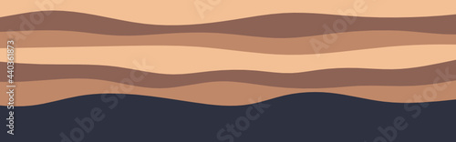 Geological subsurface. Layered of rock and organic strata. Geologic cross section.