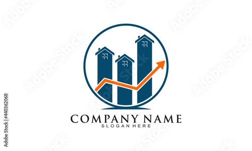Free Download Property selling statistic icon logo - GFXLoad