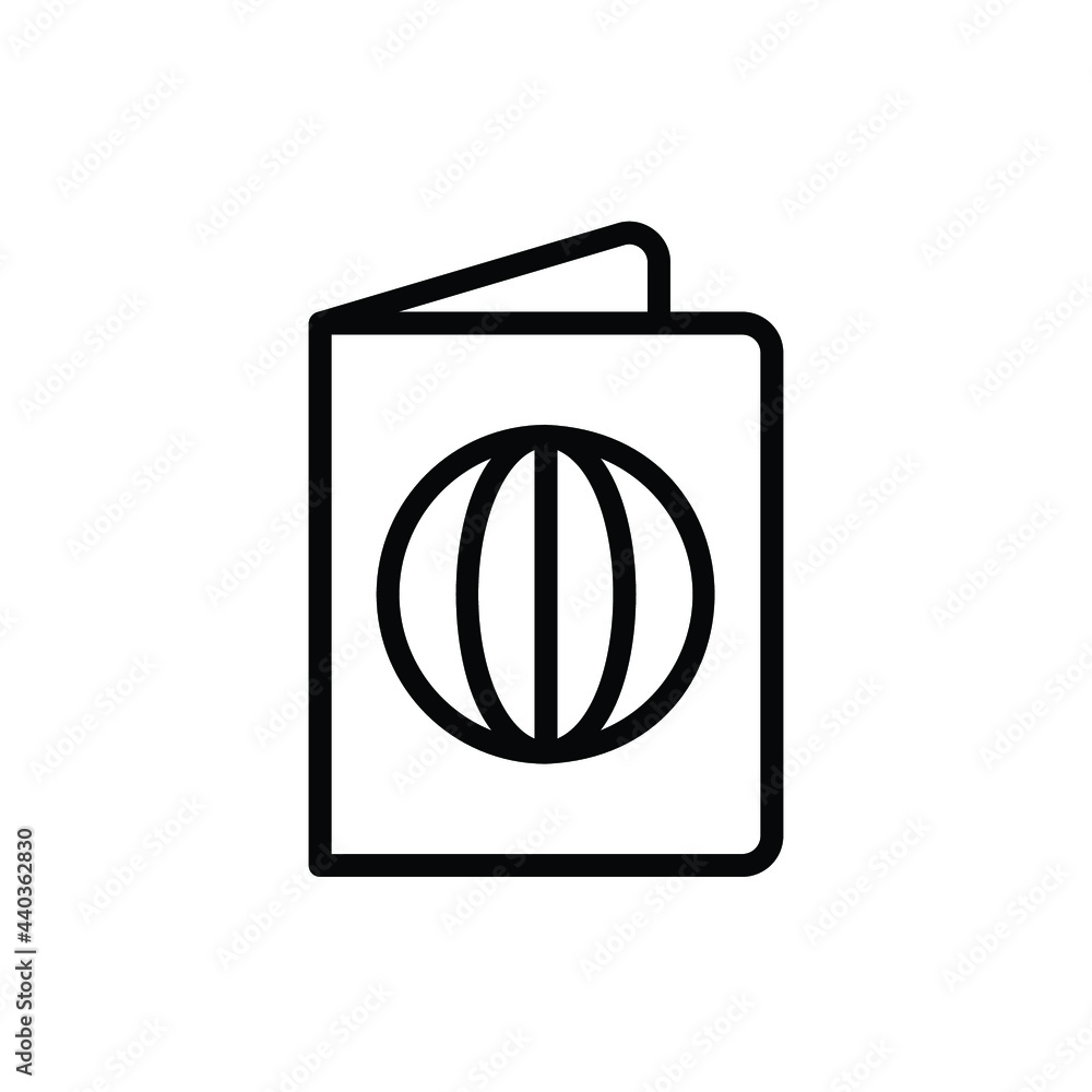 Vecteur Stock Passport, Pass Line Icon Logo Illustration Vector ...