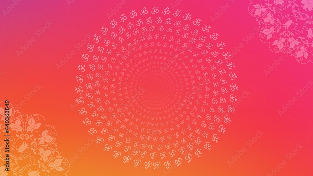 om spiritual abstract background with circles om spiritual abstract background with circles