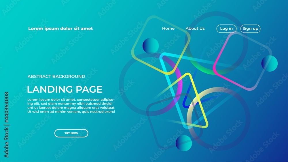 landing page background. abstract modern website background. geometry shape for banner, sales promotion and business presentation