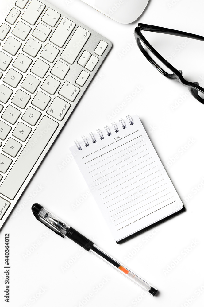 notebook and pen on white background notebook and pen on white background