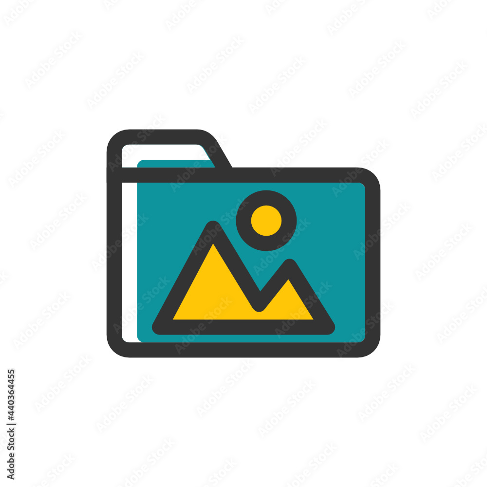 Picture Folder filled outline icon. Picture Folder filled outline icon.