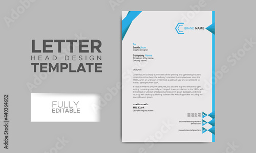 Corporate Letterhead Design Template eps 