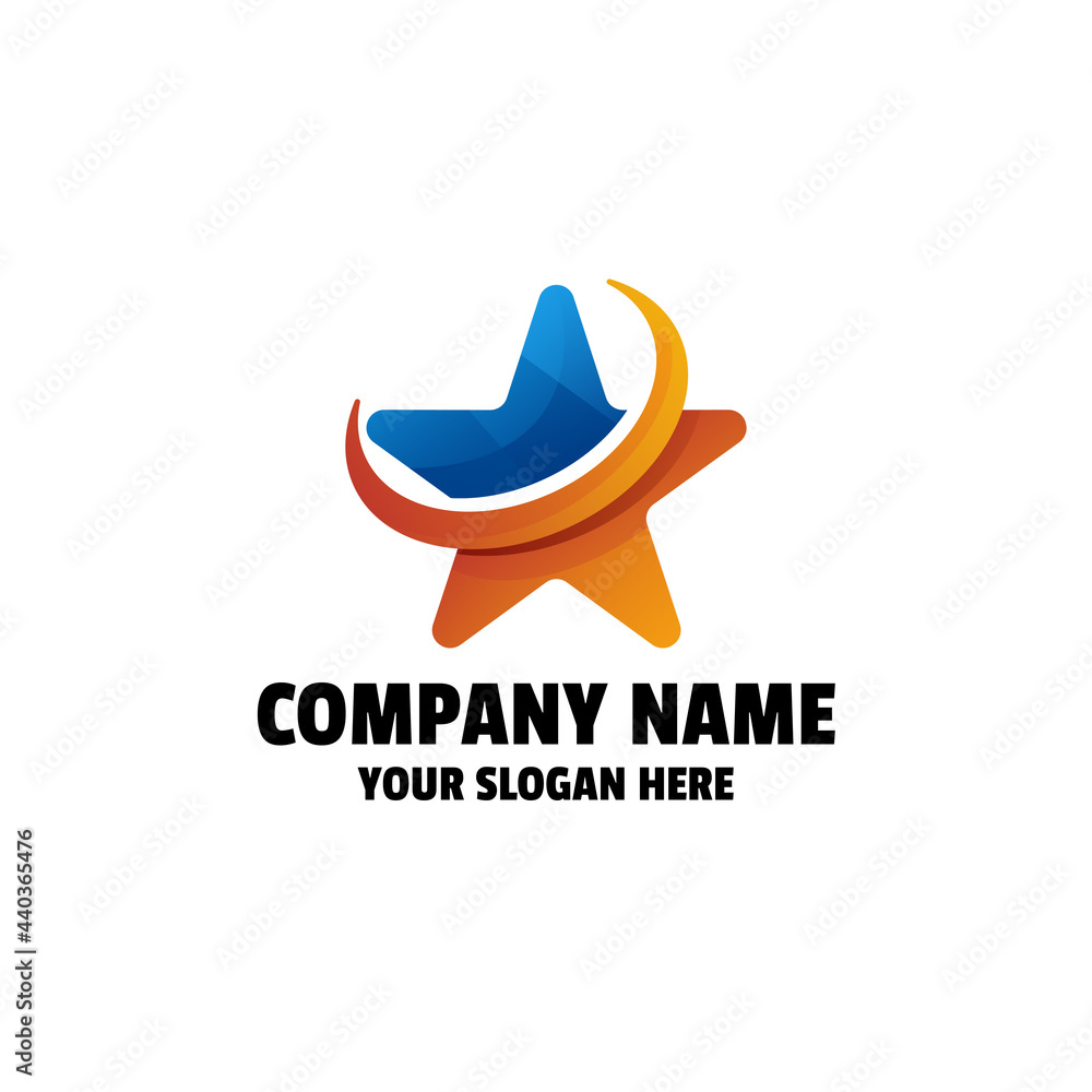 Abstract Star Gradient Colorful Logo Template Abstract Star Gradient Colorful Logo Template
