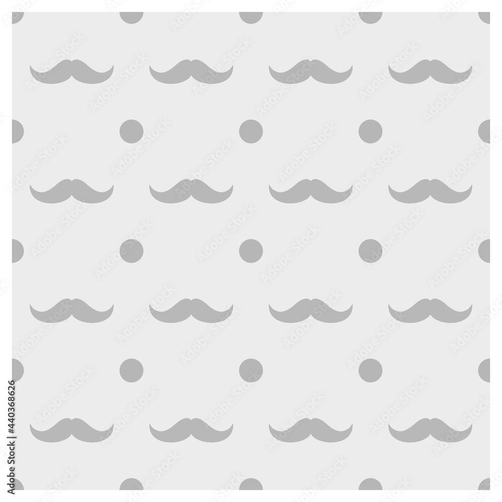 Happy Fathers Day background. Grey mustache and polka dot seamless pattern for print, digital paper, wallpaper, banner, social media. Happy Fathers Day background. Grey mustache and polka dot seamless pattern for print, digital paper, wallpaper, banner, social media.