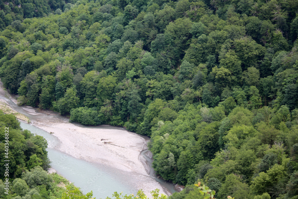 Beautiful mountain river in summer. Beautiful mountain river in summer.