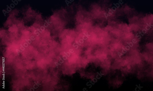 flamingo fog or smoke on dark space background