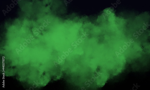 kelly fog or smoke on dark space background
