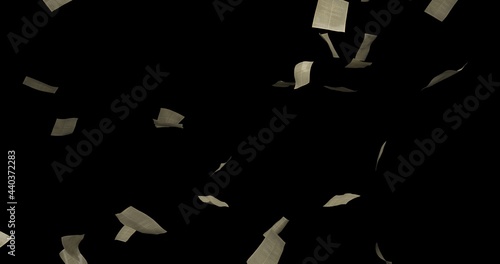 Book Pages Falling Stock Image