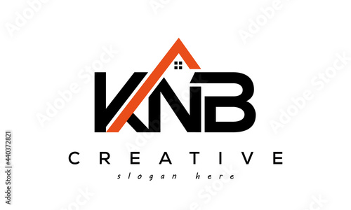 KNB letters real estate construction logo vector photo