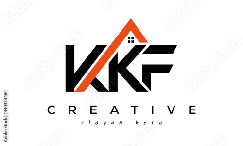 KKF letters real estate construction logo vector photo