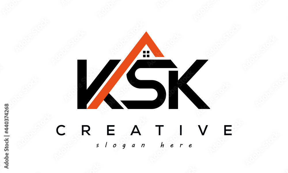 KSK letters real estate construction logo vector Stock Vector Adobe Stock