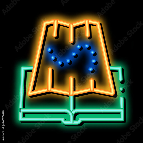 integrated geography neon light sign vector. Glowing bright icon integrated geography sign. transparent symbol illustration