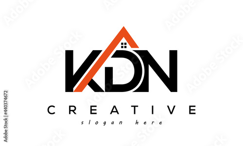 KDN letters real estate construction logo vector photo