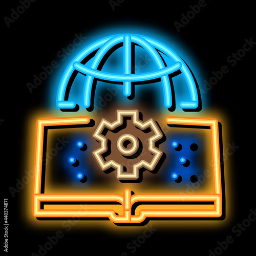 soil science neon light sign vector. Glowing bright icon soil science sign. transparent symbol illustration