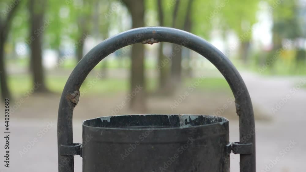 Throwing plastic bottle into the garbage can in slow motion 180fps Throwing plastic bottle into the garbage can in slow motion 180fps