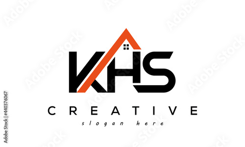 KHS letters real estate construction logo vector photo