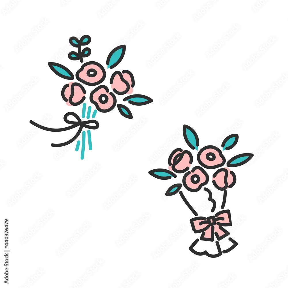 花束のあしらいイラスト素材 Stock Vector Adobe Stock