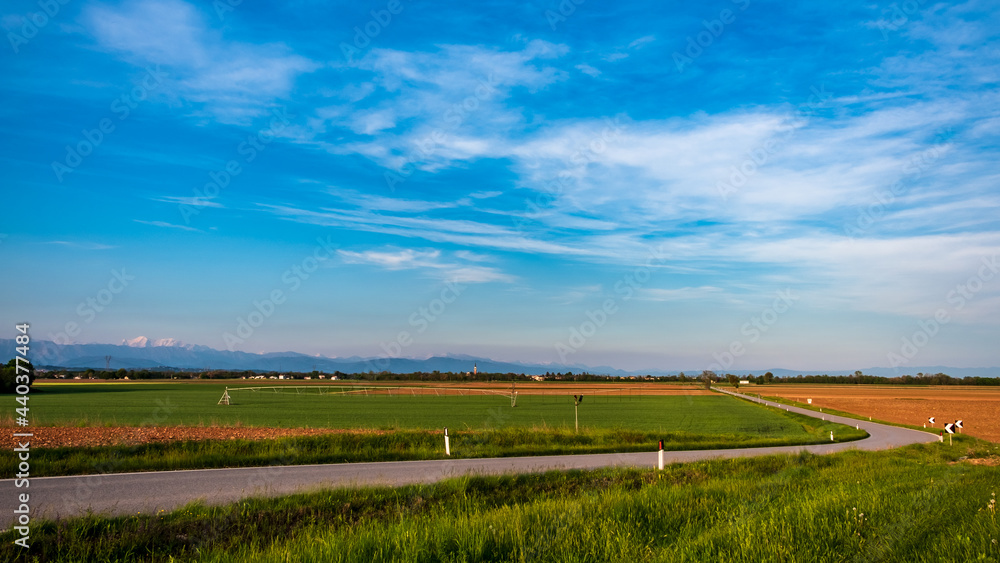 Fototapeta premium Evening in the countryside of Friuli