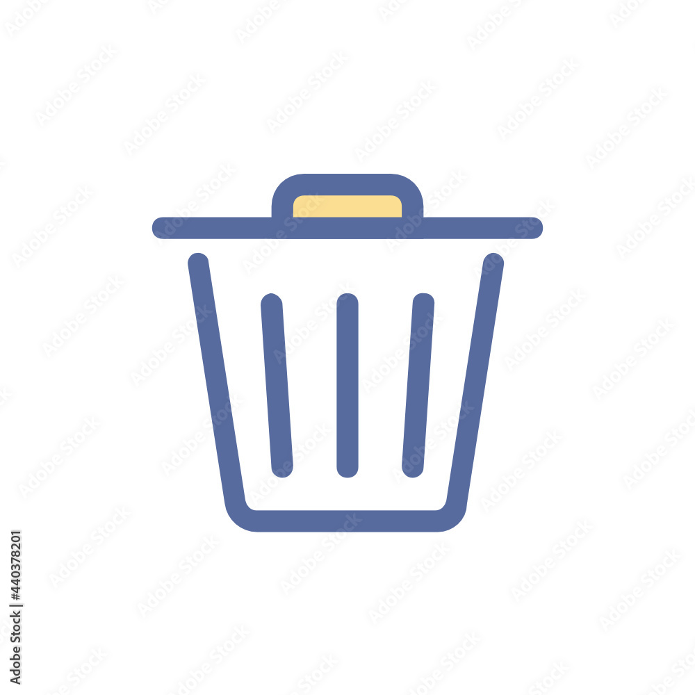 Trash filled outline icon. Trash filled outline icon.
