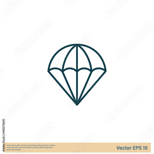  parachute icon illustration 