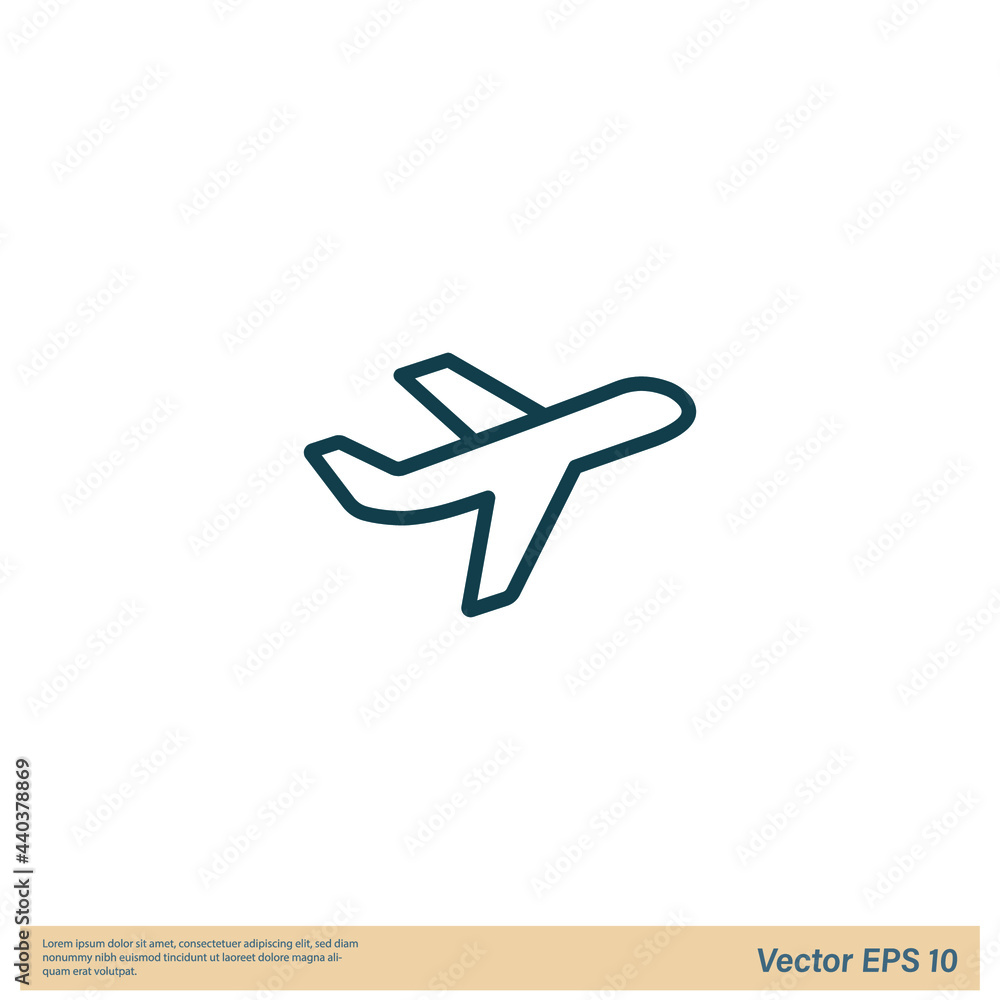 airplane icon vector design element