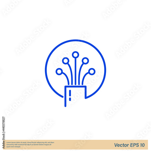 fiber optic cable icon illustration
