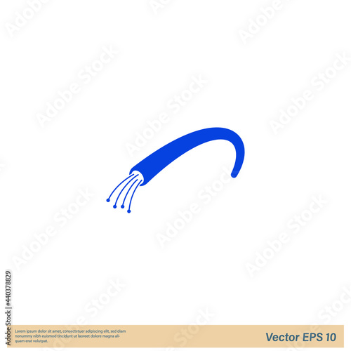 fiber optic cable icon illustration