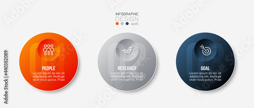 Foto Business concept infographic template with option.