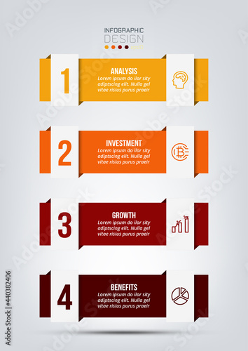 Business concept infographic template with workflow.
