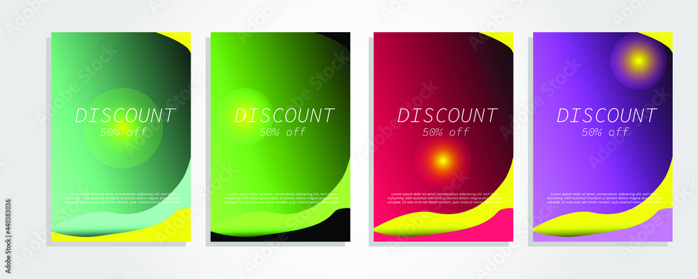 Best Sale Abstract Background 50% Off With 4 Simple and Colorful Designs