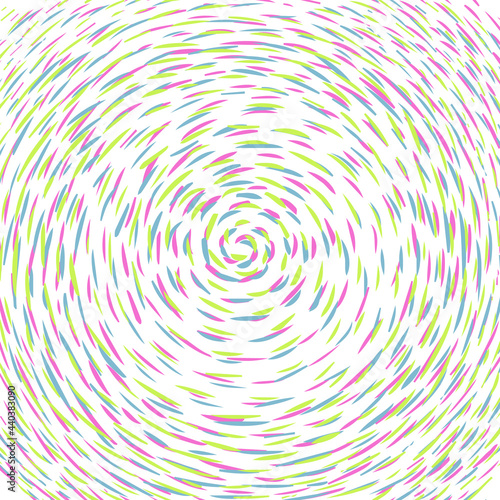 Concentric circles hatching lines abstract background. Hatching in a circle. Vector illustration