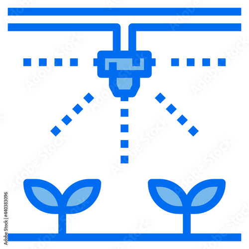 crops blue line icon