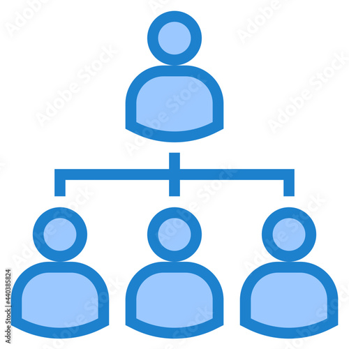 Subordination blue style icon