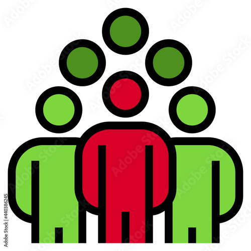 Workgroup color line style icon