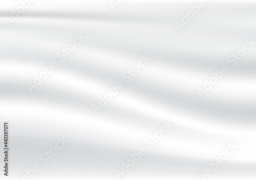 White Creased fabric texture Abstract background. Satin Folds. Cotton Soft wave. Luxurious background design