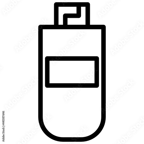 Thumb drive outline style icon