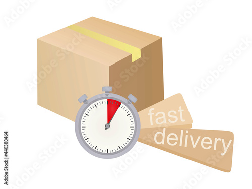 Fast delivery concept. vector illustration