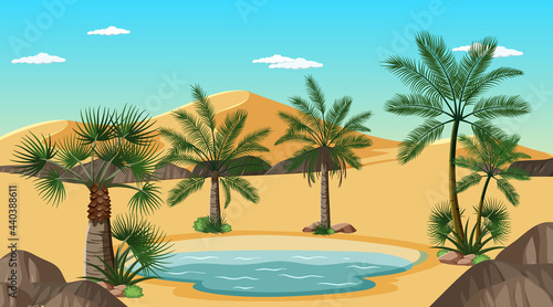 Desert forest landscape at daytime scene