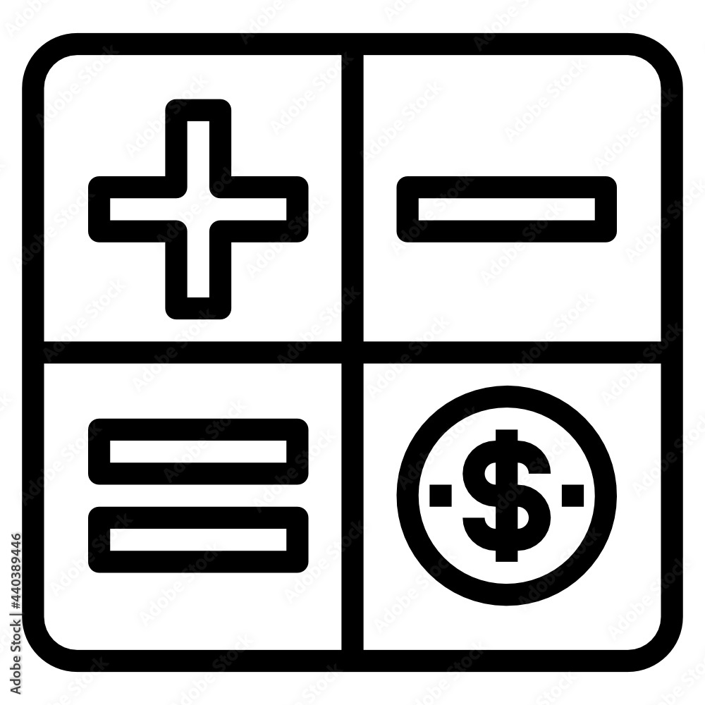 Obraz premium calculator line icon