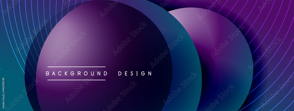 Gradient circles with shadows. Vector techno abstract background. Modern overlapping forms wallpaper background, design template Gradient circles with shadows. Vector techno abstract background. Modern overlapping forms wallpaper background, design template