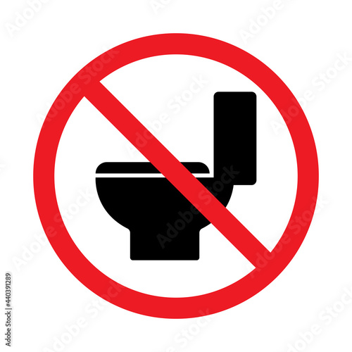 no toilet bowl sign icon vector