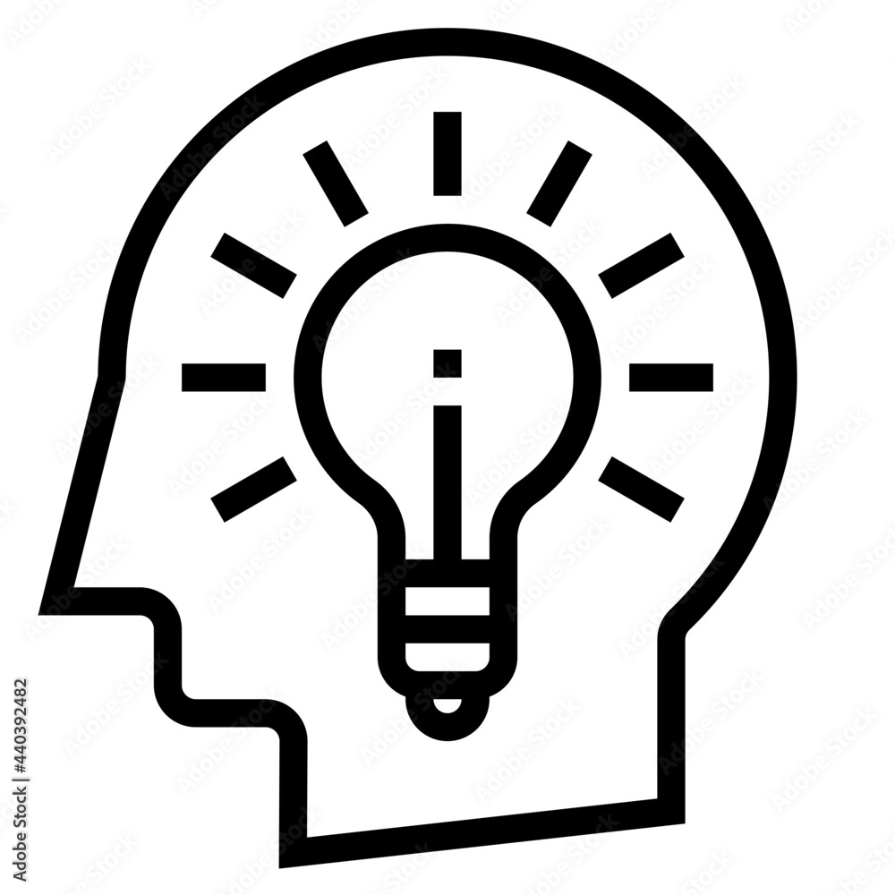 Idea outline style icon