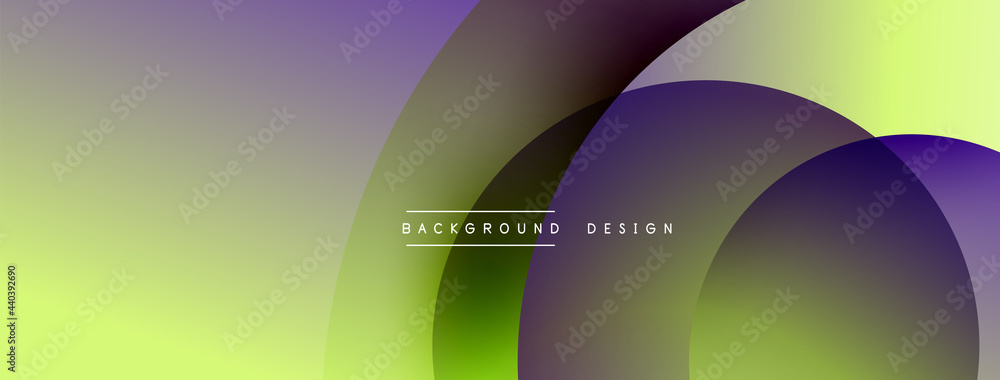 Abstract overlapping lines and circles geometric background with gradient colors Abstract overlapping lines and circles geometric background with gradient colors
