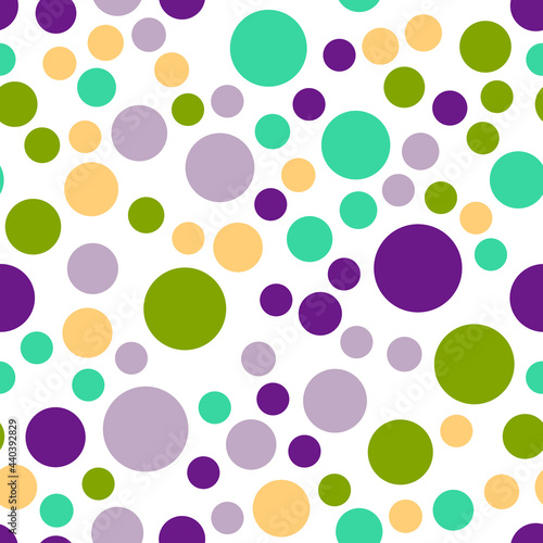 Simply seamless geometric pattern with circles. Abstract background texture. 
