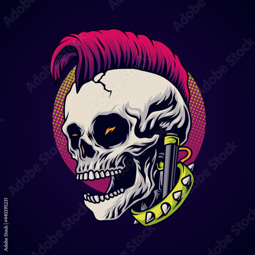 Steam punk skull head