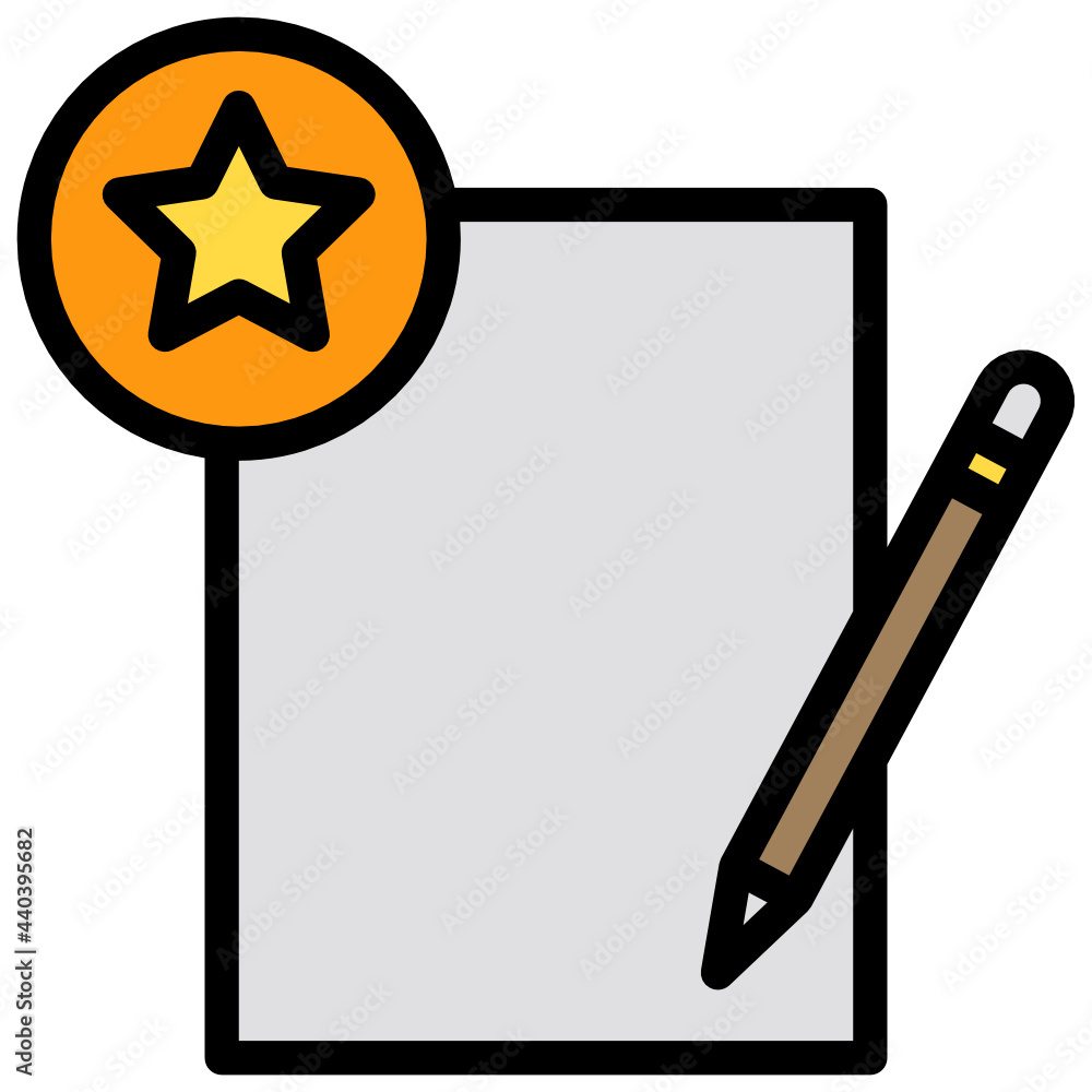 Review color line style icon Review color line style icon