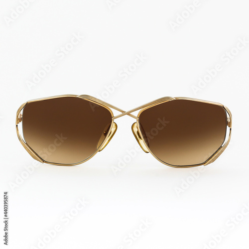 Stylish vintage sunglasses isolated on white background