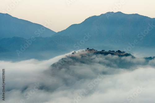 雲海と竹田城跡